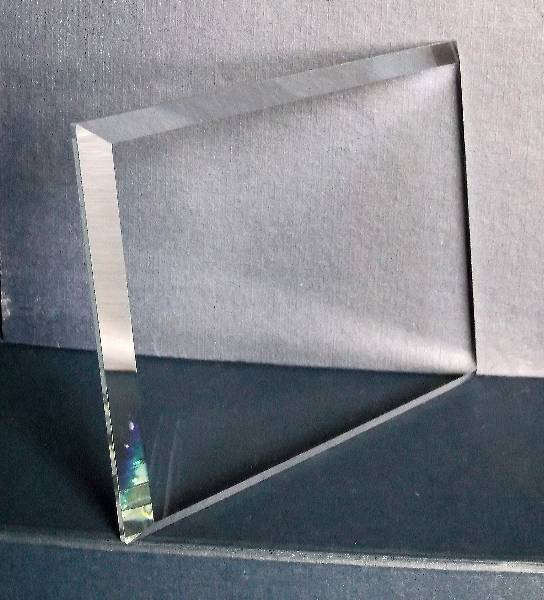 Bevelled edge flat glass a Bevelled edge flat glass a